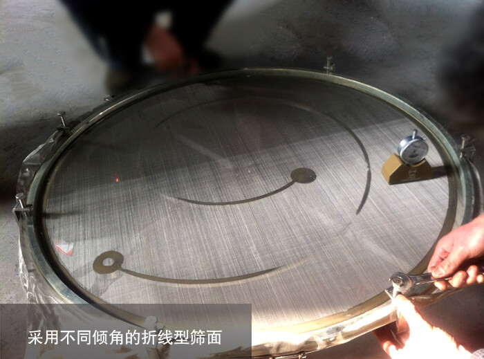 采用不同傾角的折線(xiàn)型篩面